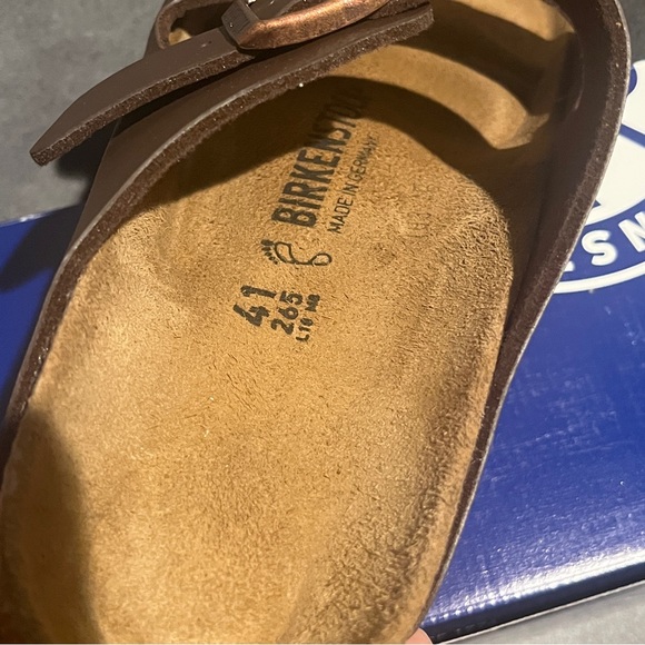 Birkenstock Women’s Arizona Sandals Birko-Flor Dark Brown Size 10US 41EU - Picture 3 of 16